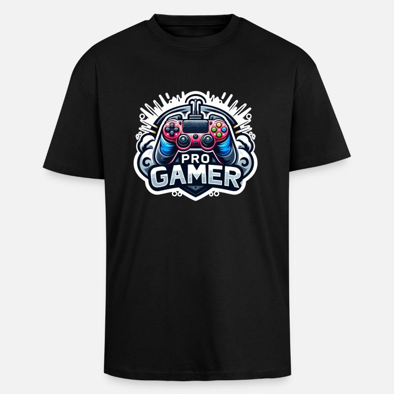 Pro Gamer - Controller Illustration - Oversized Heavyweight Unisex T-Shirt - Schwarz