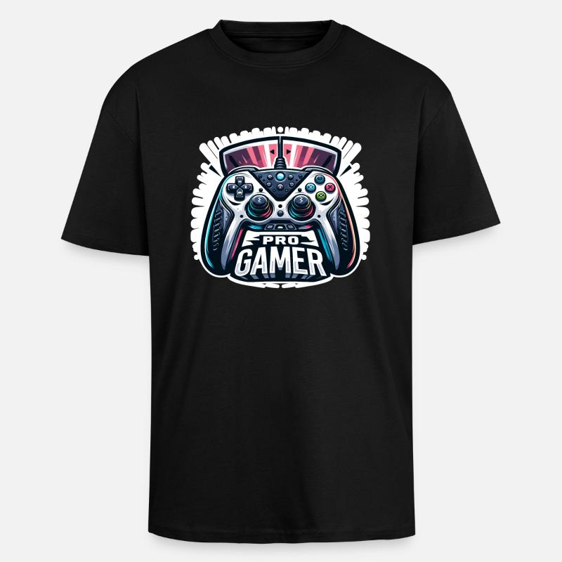 Pro Gamer - Controller Illustration - Unisex Oversized Heavyweight T-shirt - black