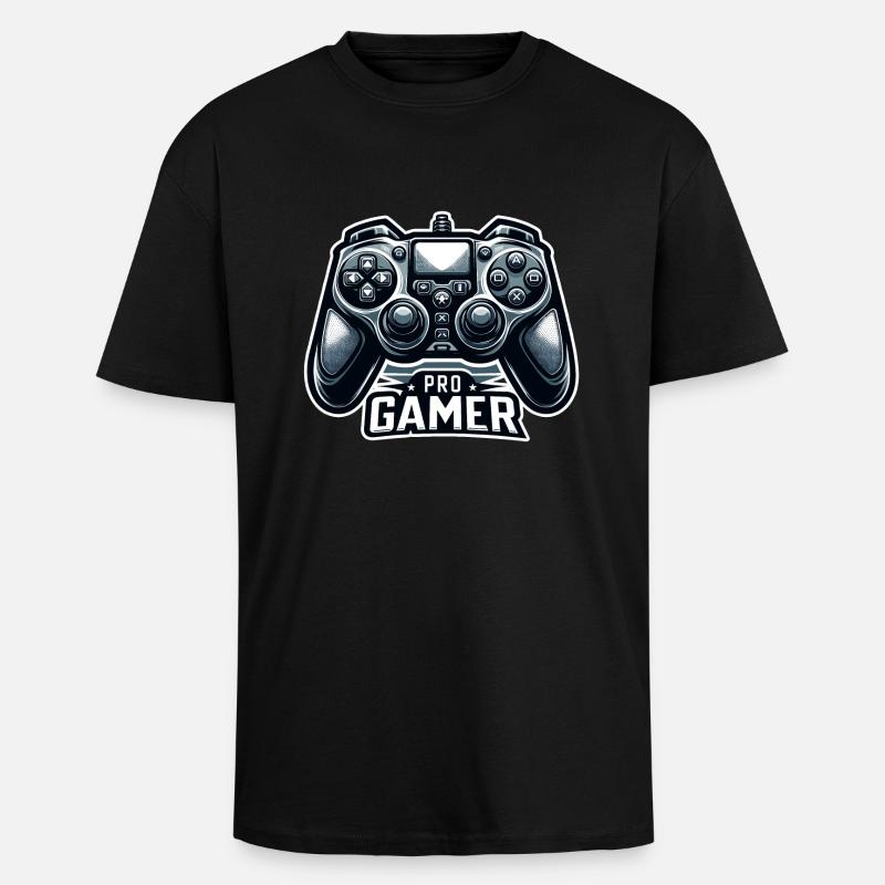 Pro Gamer - Controller Illustration - Unisex Oversized Heavyweight T-shirt - black