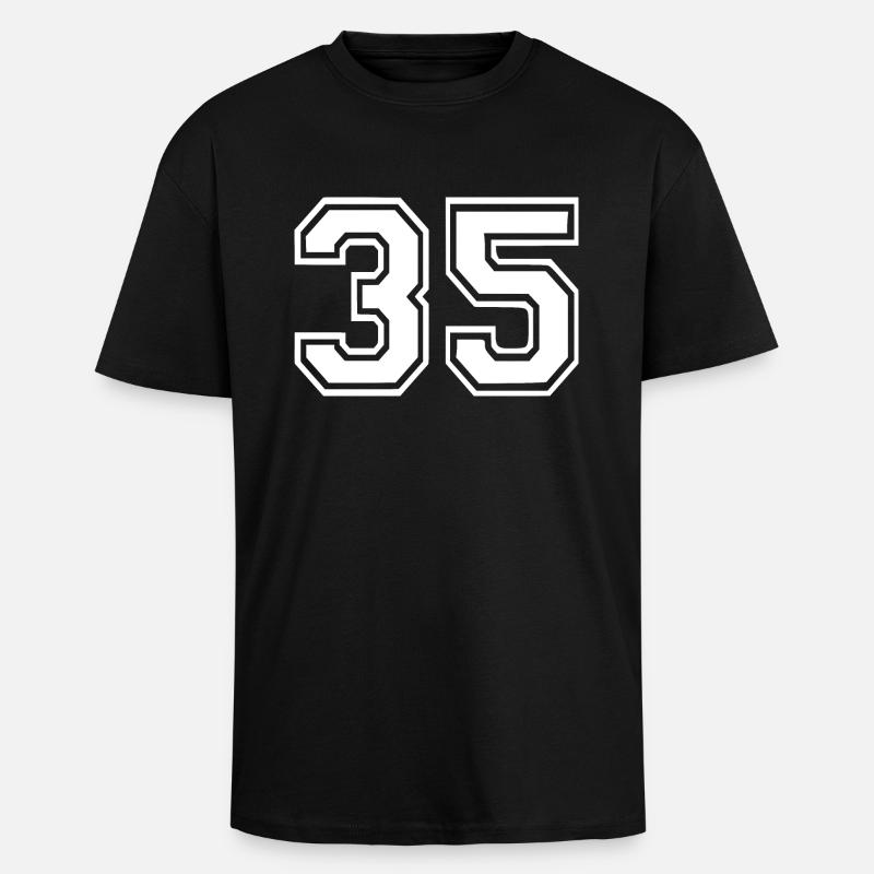 35 - Oversized Heavyweight Unisex T-Shirt - Schwarz