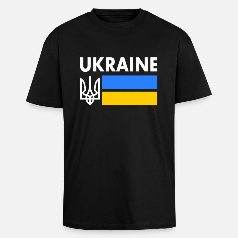 Ukraine - Oversized Heavyweight Unisex T-Shirt - Schwarz