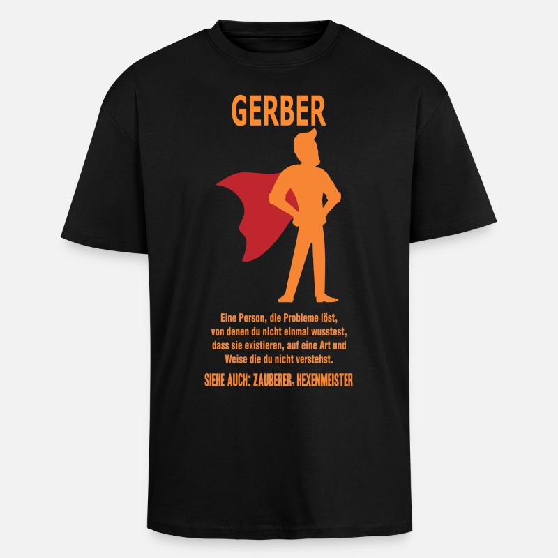 GERBER - Oversized Heavyweight Unisex T-Shirt - Schwarz