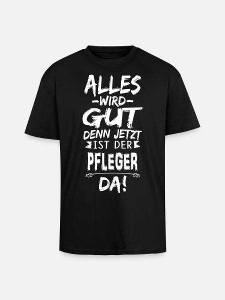 PFLEGER - Oversized Heavyweight Unisex T-Shirt - Schwarz