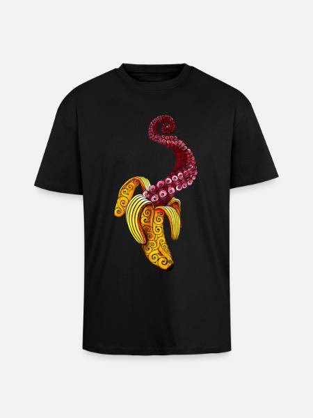 Wirbelnde Mutant-Banane - Oversized Heavyweight Unisex T-Shirt - Schwarz