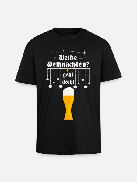 Weiße Weihnachten - Oversized Heavyweight Unisex T-Shirt - Schwarz