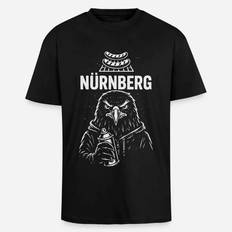 Grill & Graffiti Nürnberg - Oversized Heavyweight Unisex T-Shirt - Schwarz