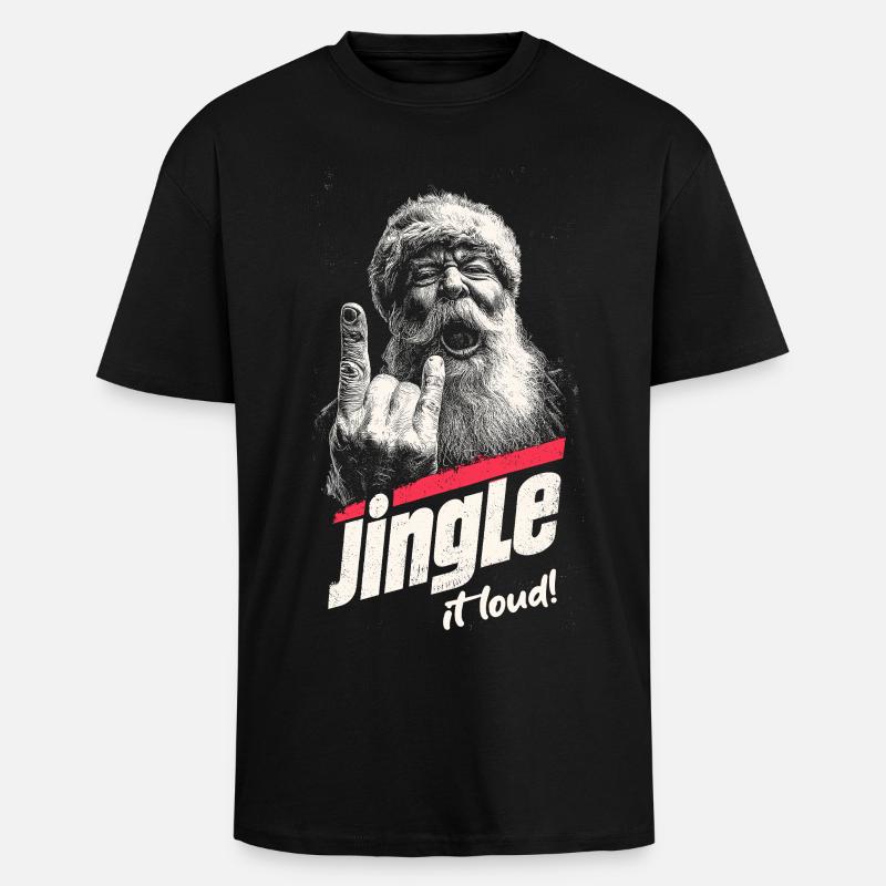 Jingle It Loud - Oversized Heavyweight Unisex T-Shirt - Schwarz