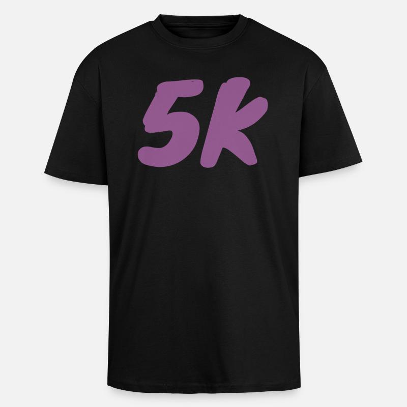 5K_langsame Läufer - Oversized Heavyweight Unisex T-Shirt - Schwarz