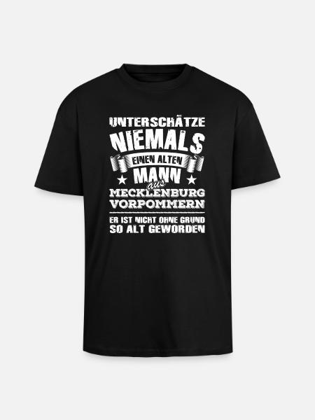 Mecklenburg-Vorpommern - Oversized Heavyweight Unisex T-Shirt - Schwarz