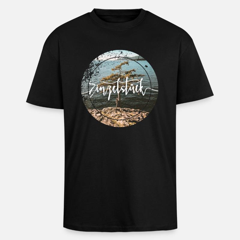 Einzelstück - Oversized Heavyweight Unisex T-Shirt - Schwarz