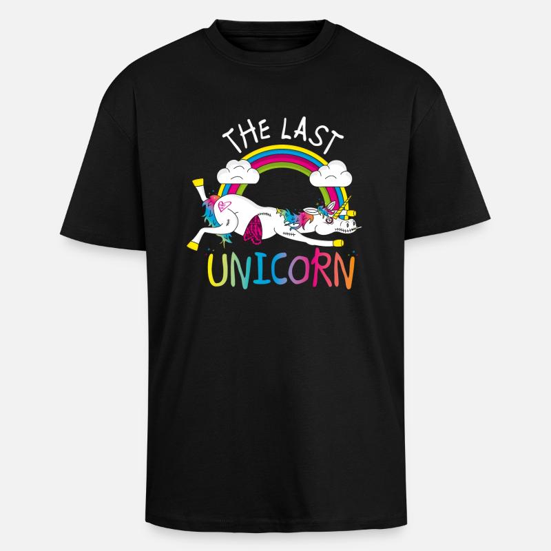 Das letzte Einhorn - Oversized Heavyweight Unisex T-Shirt - Schwarz