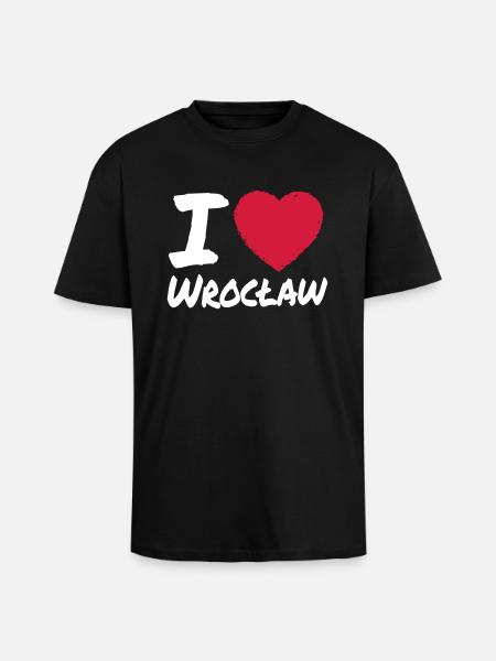 I Love Wroclaw - Oversized Heavyweight Unisex T-Shirt - Schwarz