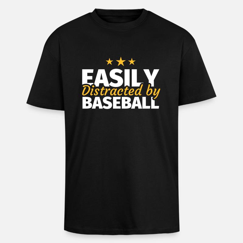 Baseball baseball player gift - Unisex Oversized Heavyweight T-shirt - black
