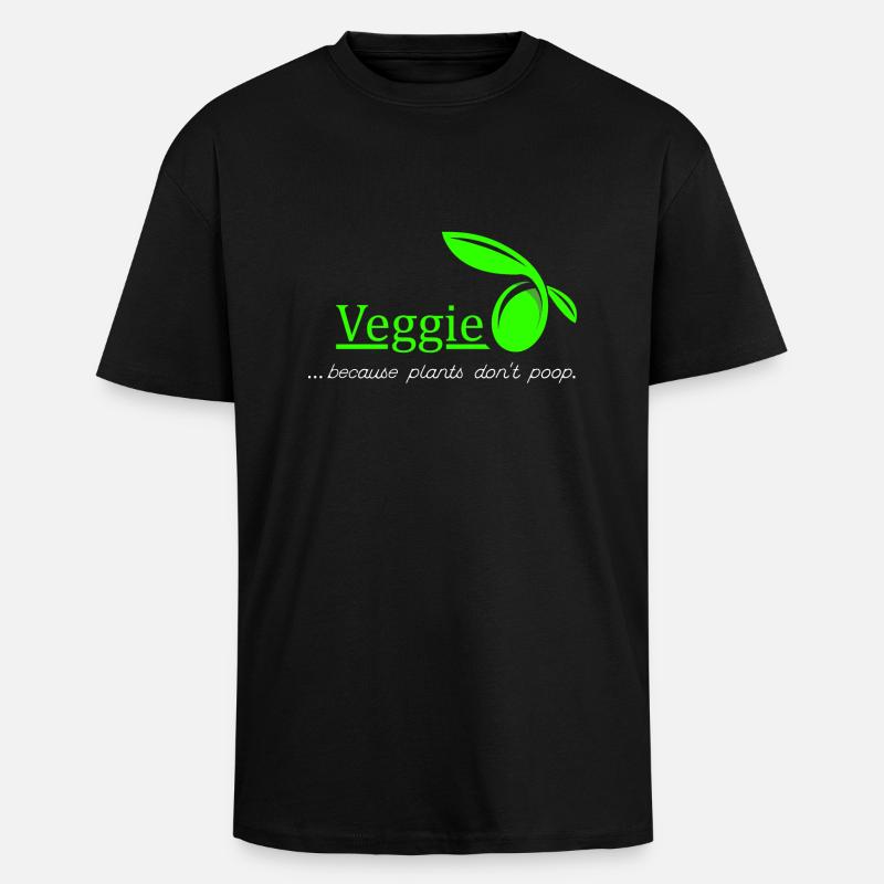Veggie - Vegetarier. Geschenk Idee - Oversized Heavyweight Unisex T-Shirt - Schwarz