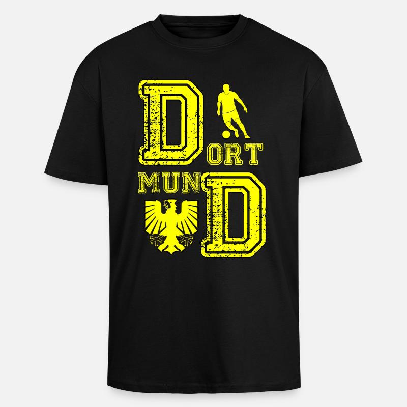 dortmund - Oversized Heavyweight Unisex T-Shirt - Schwarz