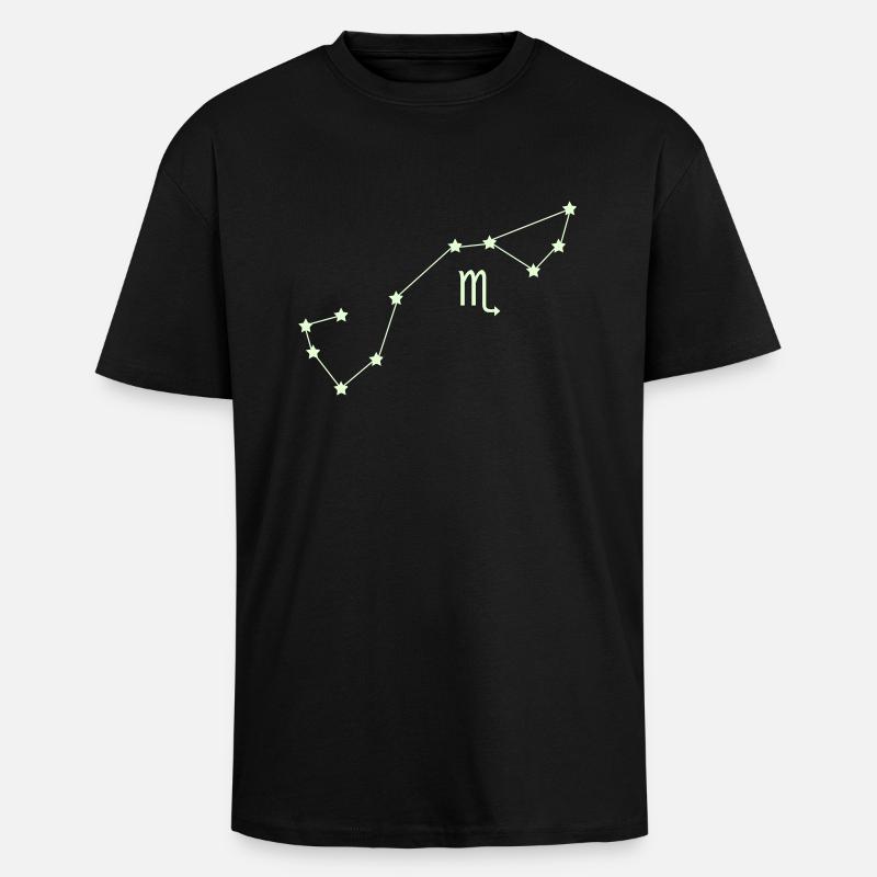Sternbild Skorpion Sternzeichen - Oversized Heavyweight Unisex T-Shirt - Schwarz
