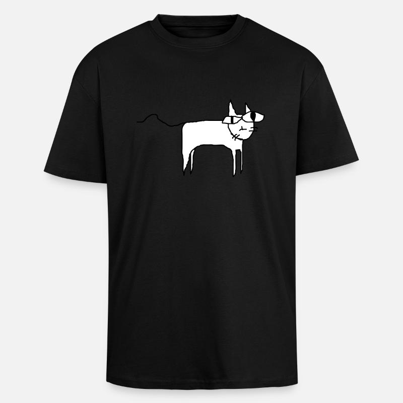 Katze - Oversized Heavyweight Unisex T-Shirt - Schwarz