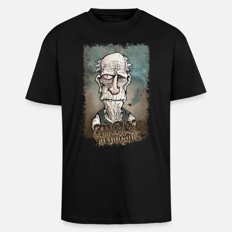 Alt Max Hardkor - Oversized Heavyweight Unisex T-Shirt - Schwarz