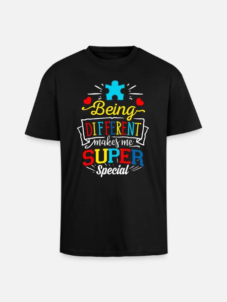 Autism Autist ADHD Autism Asperger Gift - Unisex Oversized Heavyweight T-shirt - black