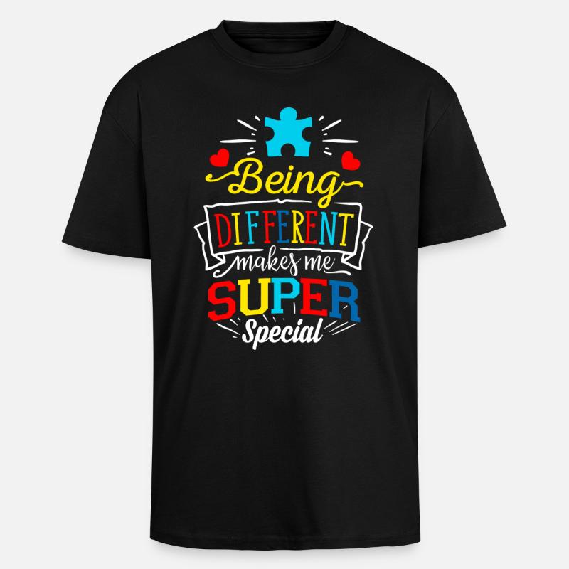 Autism Autist ADHD Autism Asperger Present - Tjock Oversized T-shirt - svart