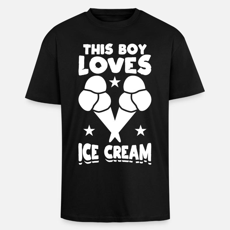 Kleiner Eiscreme Liebhaber - Oversized Heavyweight Unisex T-Shirt - Schwarz