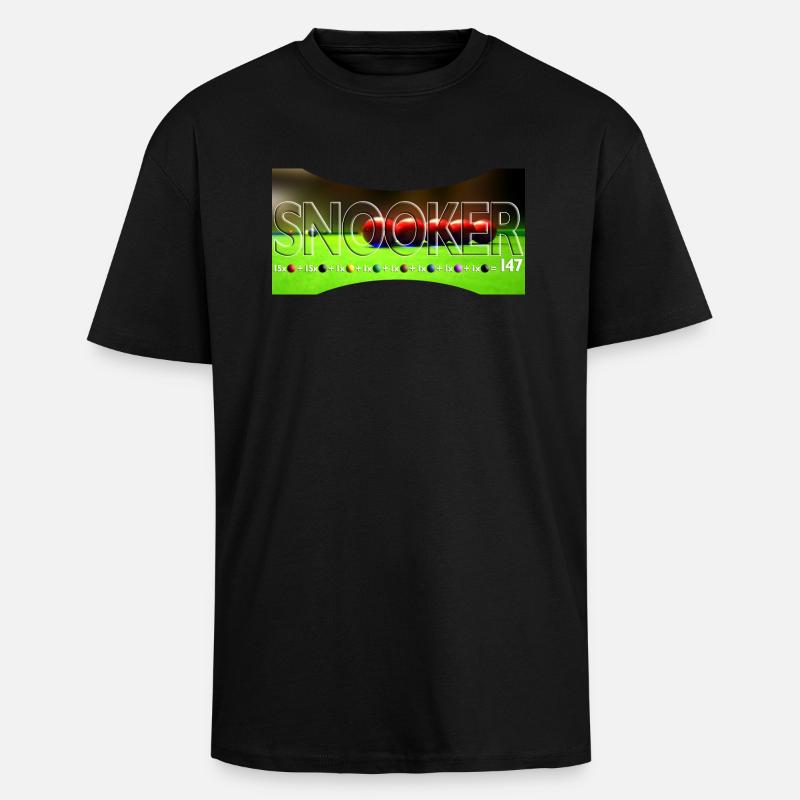 BILLARD - pause maximale - T-shirt unisexe oversize épais - noir