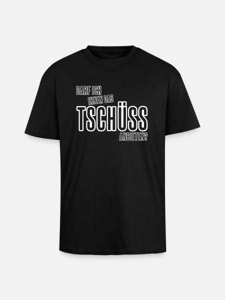 Tschüss anbieten - Oversized Heavyweight Unisex T-Shirt - Schwarz