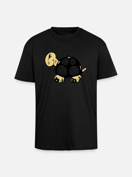 Turtle 2v_b - Unisex Oversized Heavyweight T-shirt - black