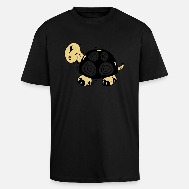 Schildkroete 2v_b - Oversized Heavyweight Unisex T-Shirt - Schwarz