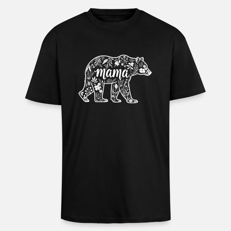 Mama Bear - Mama Bear - Unisex Oversized Heavyweight T-shirt - black