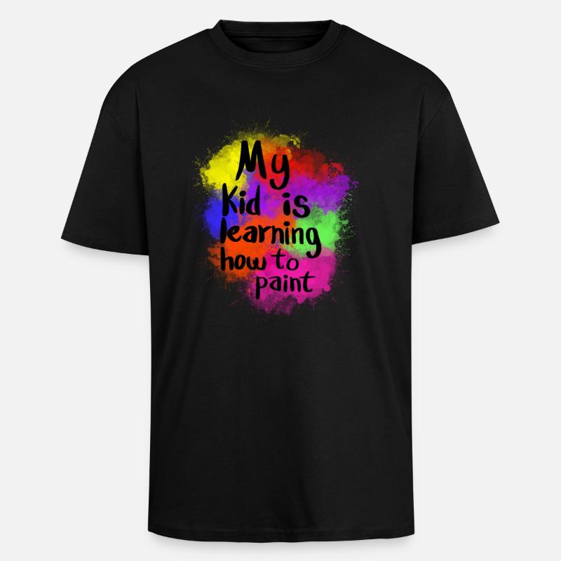paint - Oversized Heavyweight Unisex T-Shirt - Schwarz