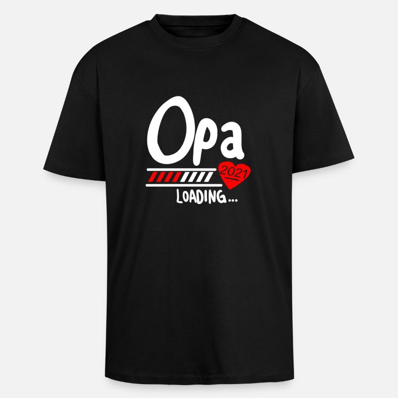 Opa Loading 2021 - Oversized Heavyweight Unisex T-Shirt - Schwarz