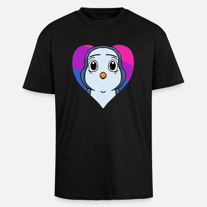 Bisexuell Pinguin Geschenk - Oversized Heavyweight Unisex T-Shirt - Schwarz