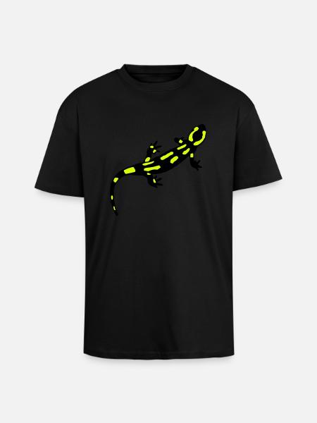 Feuersalamander (gebändert) - Oversized Heavyweight Unisex T-Shirt - Schwarz