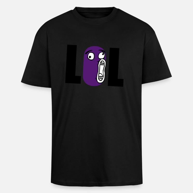 lol - Unisex Oversized Heavyweight T-shirt - black