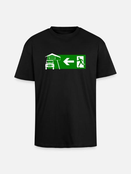 Dachzelt Exit - Oversized Heavyweight Unisex T-Shirt - Schwarz