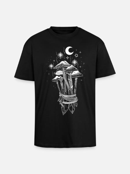 Mushrooms Magic Magic Mushrooms - Unisex Oversized Heavyweight T-shirt - black