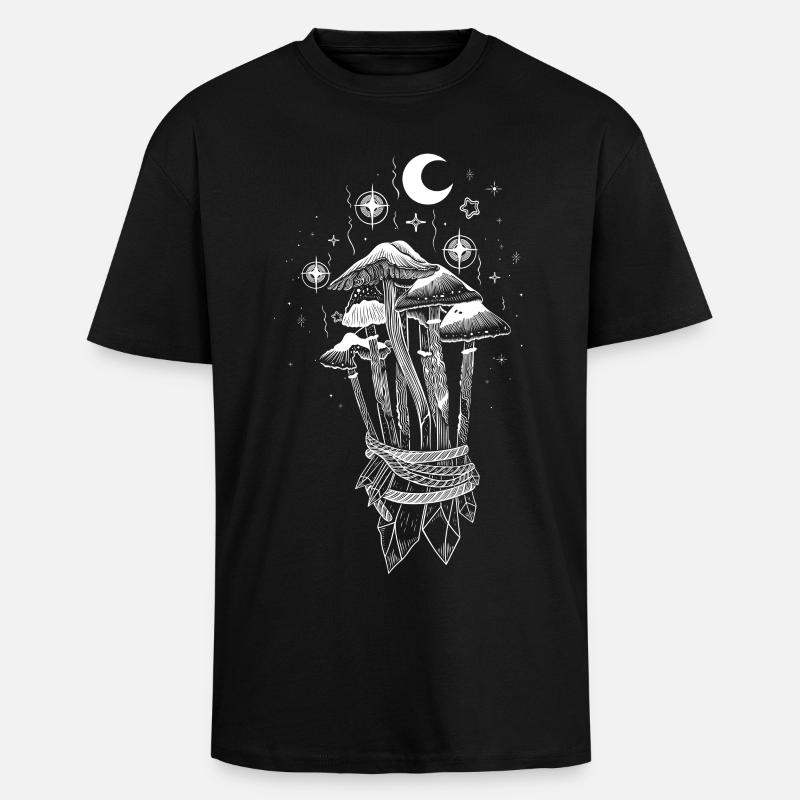 Mushrooms Magic Magic Mushrooms - Unisex Oversized Heavyweight T-shirt - black