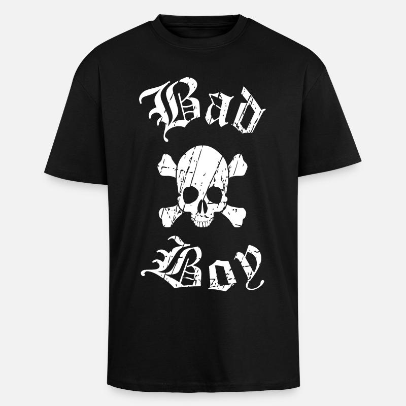 Conception de tatouage de crâne - T-shirt unisexe oversize épais - noir