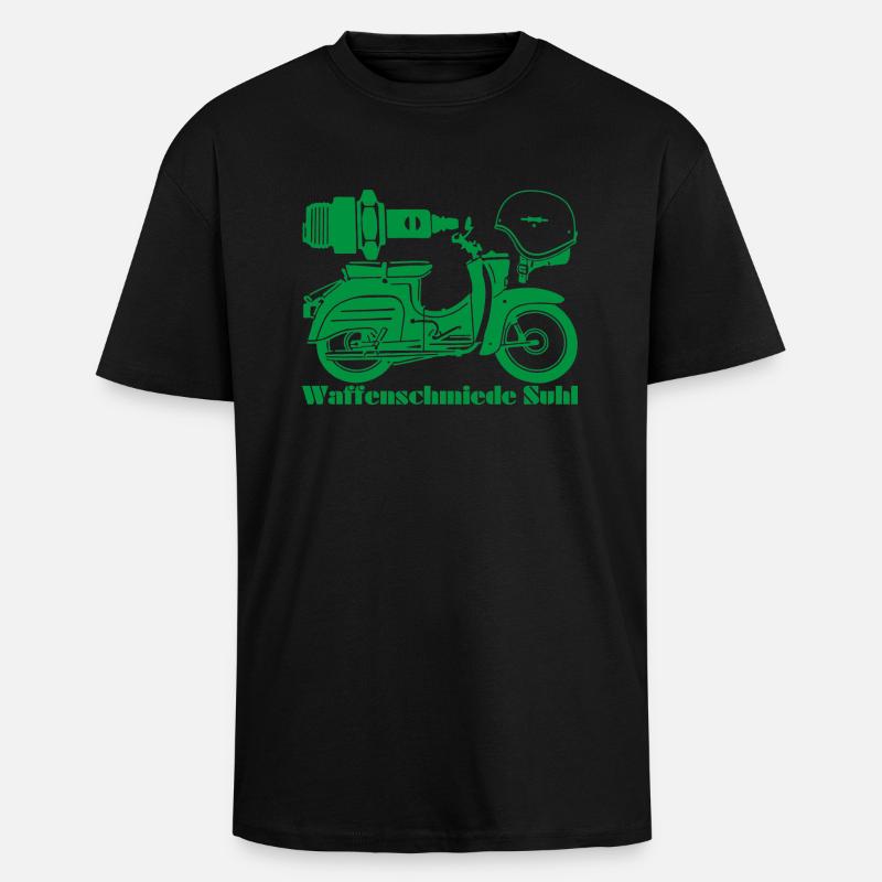 Simson Schwalbe KR51 Waffenschmiede - Oversized Heavyweight Unisex T-Shirt - Schwarz