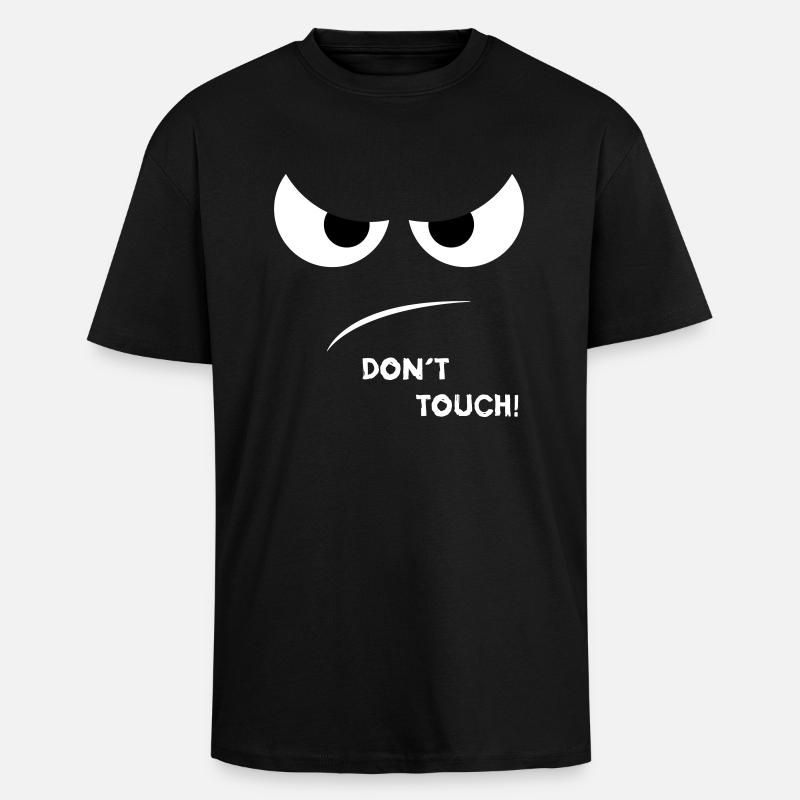 Dont Touch Two - Oversized Heavyweight Unisex T-Shirt - Schwarz