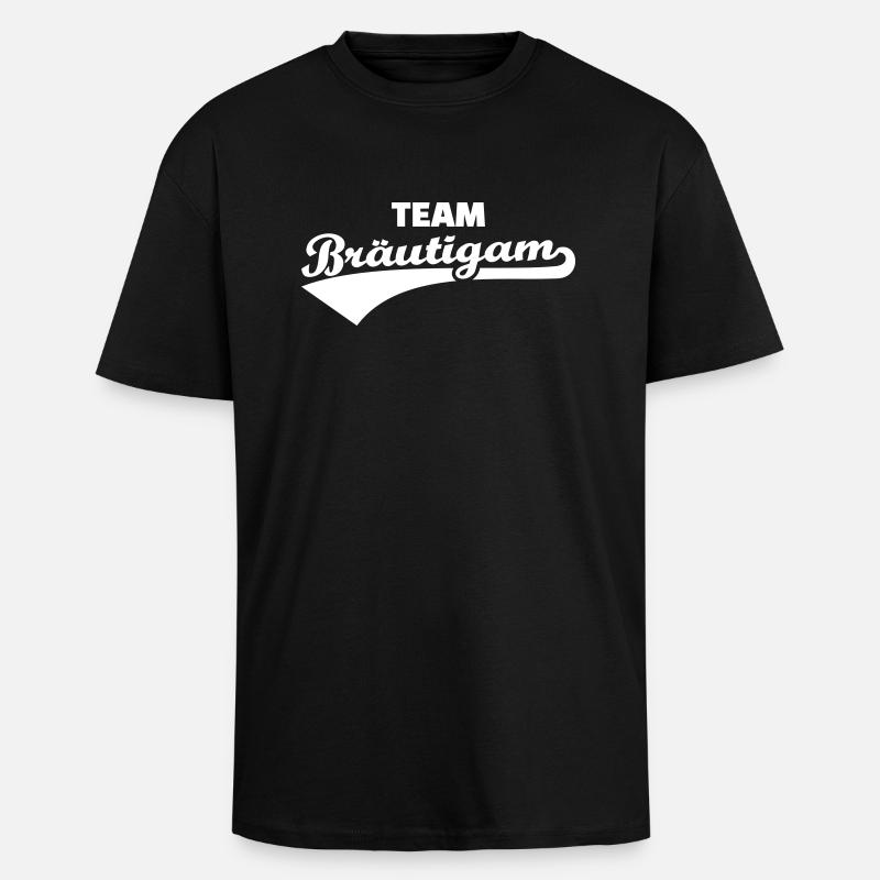 Team Bräutigam - Oversized Heavyweight Unisex T-Shirt - Schwarz