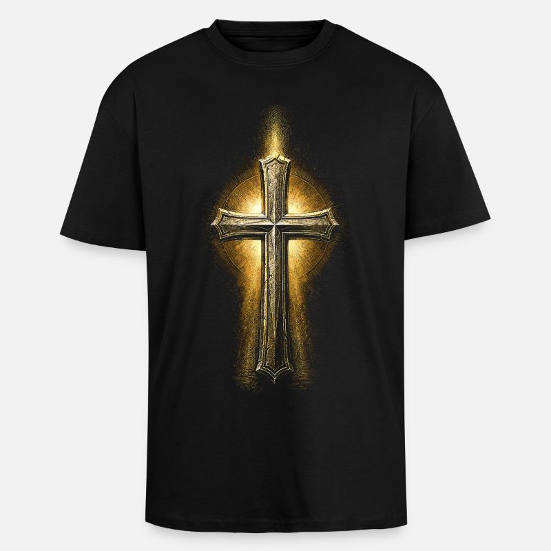 Chaplain, cleric, pastor - Unisex Oversized Heavyweight T-shirt - black