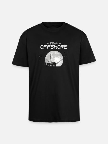 Team Off Shore - Unisex Oversized Heavyweight T-shirt - black