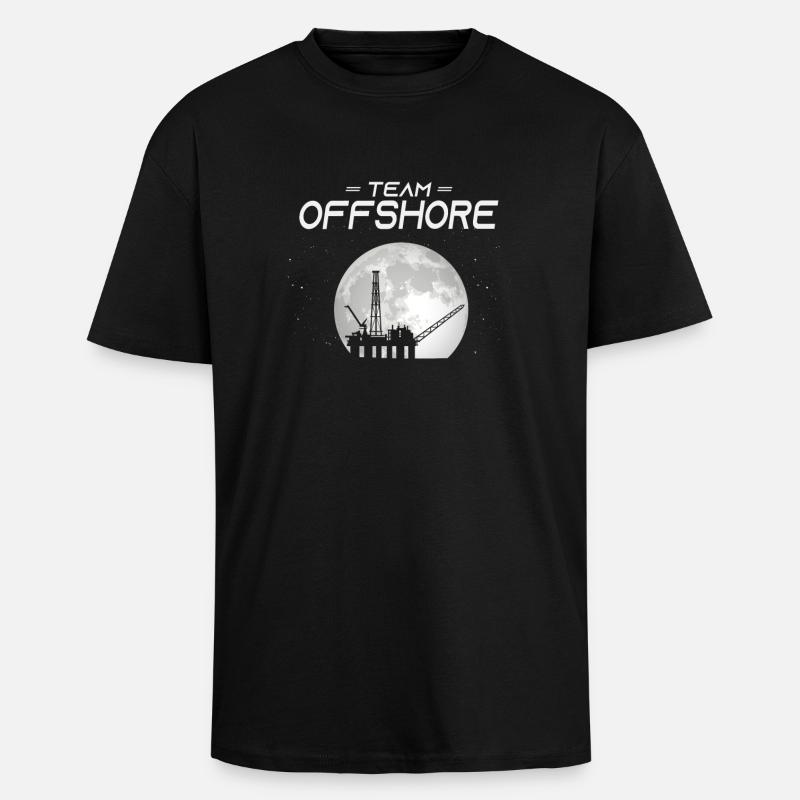 Équipe Offshore - T-shirt unisexe oversize épais - noir