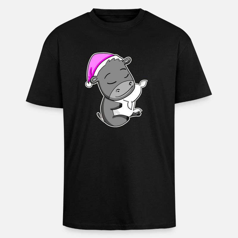 Esel - Oversized Heavyweight Unisex T-Shirt - Schwarz