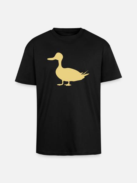 duck - Oversized Heavyweight Unisex T-Shirt - Schwarz