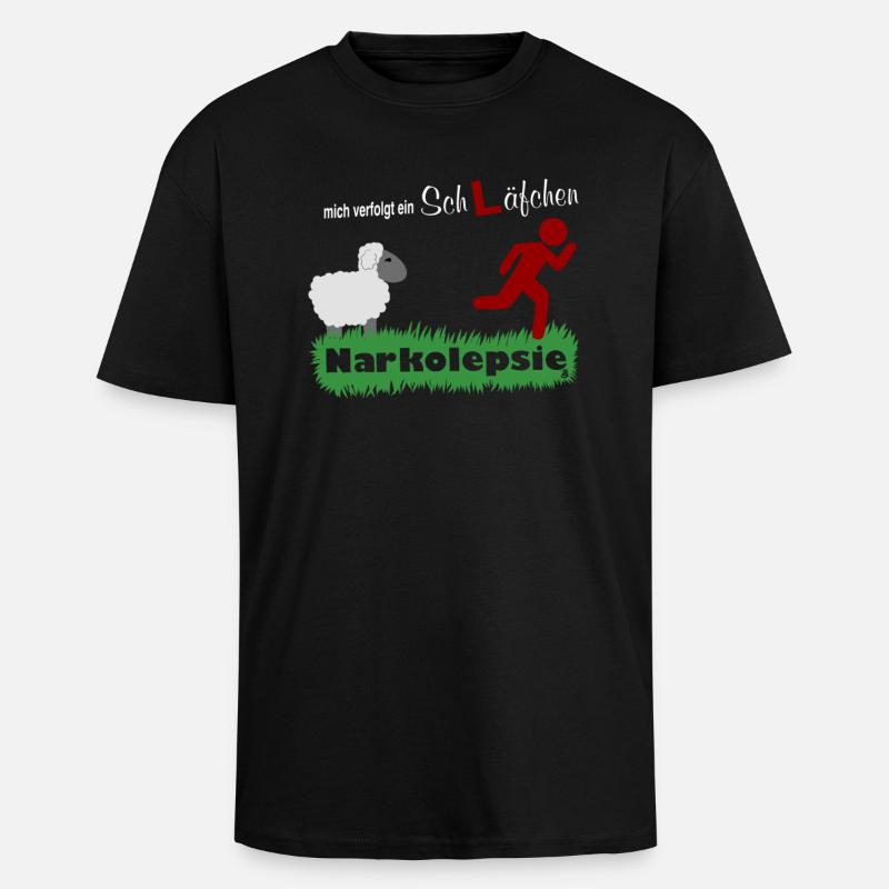 Narkolepsie Schläfchen - Oversized Heavyweight Unisex T-Shirt - Schwarz