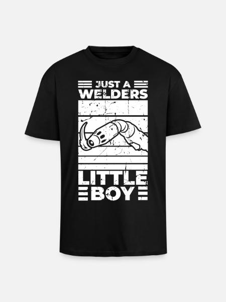 Funny welder boy - Unisex Oversized Heavyweight T-shirt - black