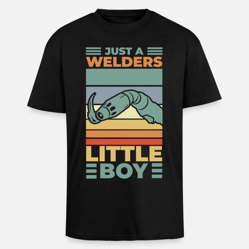 Nur ein kleiner Schweißer Junge - Oversized Heavyweight Unisex T-Shirt - Schwarz